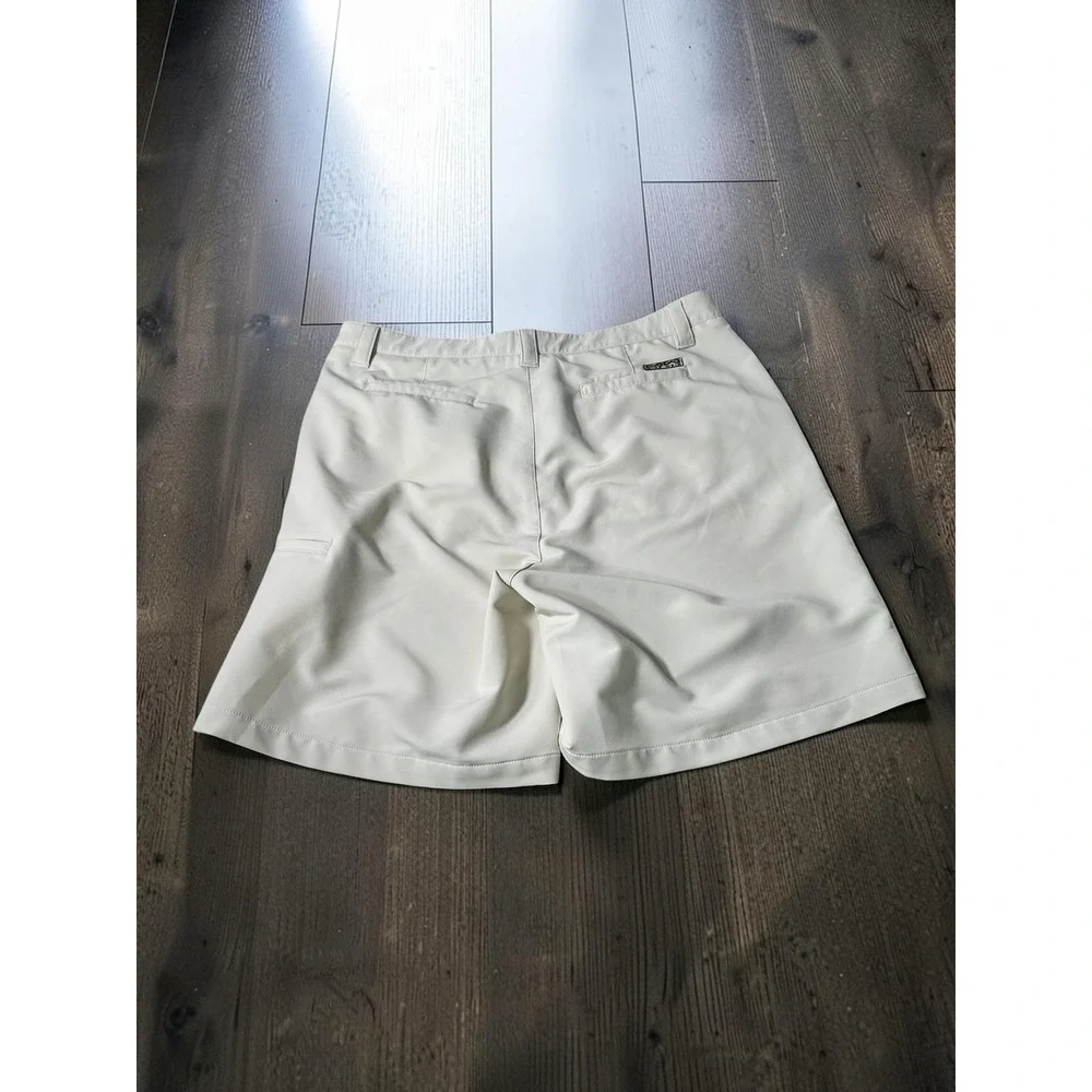 Mike Weir Golf Shorts Mens 38 Beige Performance Stretch Flat Front Golfing Gear